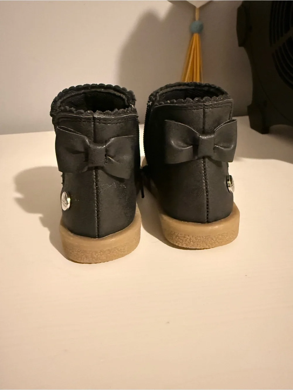 Nicole Miller Black Ankle Boots for Kids